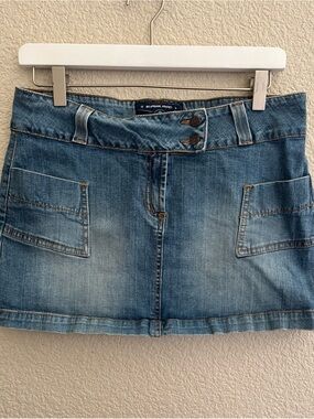 Vintage Blue Asphalt Denim Mini Skirt Juniors Size 9